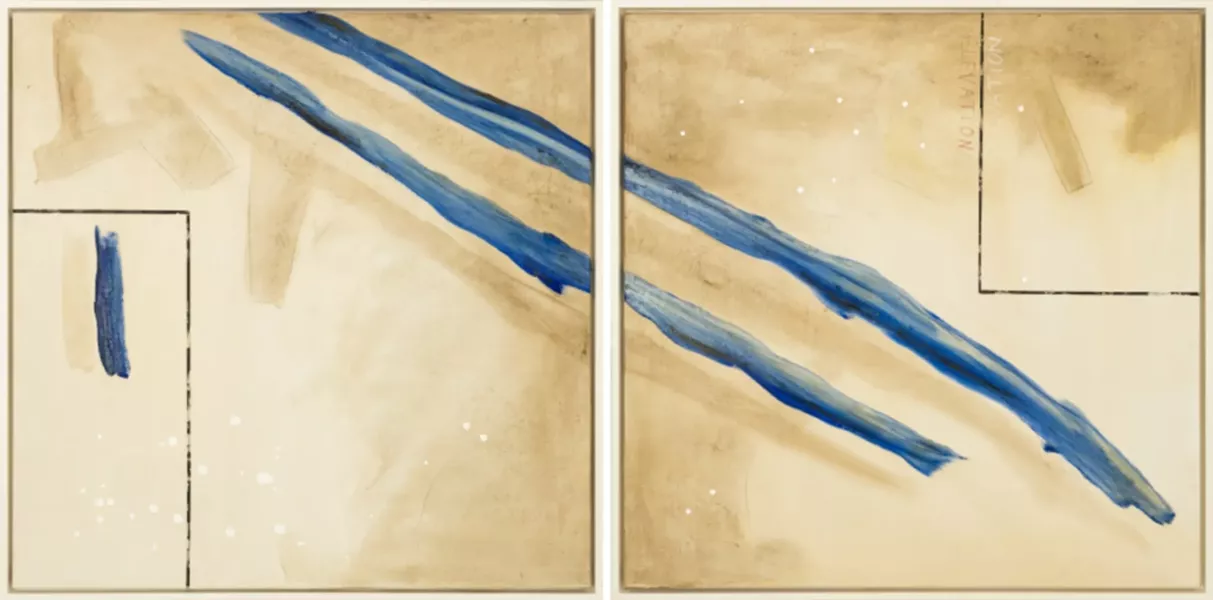 Elevation in Blue I & II Artwork