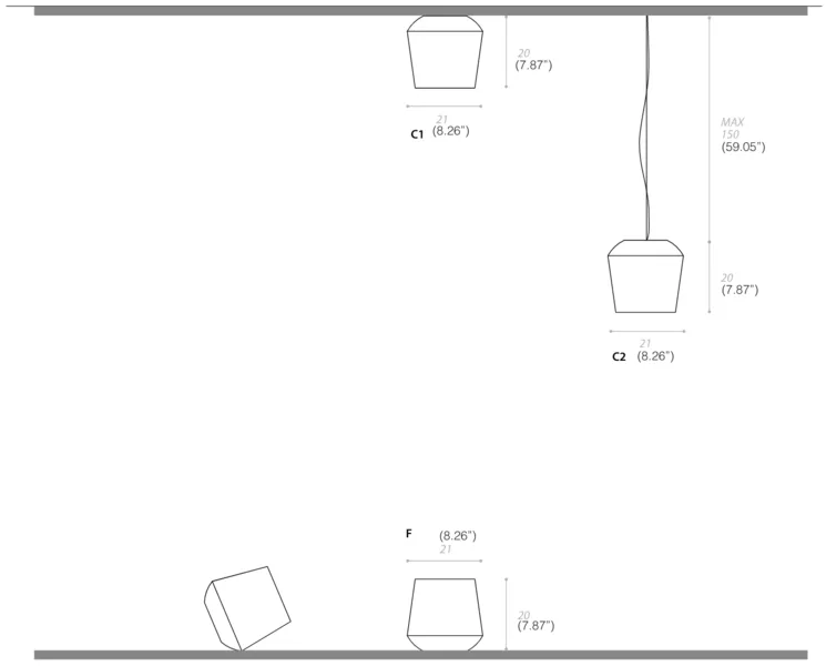 Concreta Ceiling Light