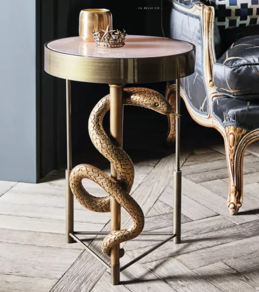 Black Stone Top LA PETITE COQUETTE SIDE TABLE by Caracole – buy online on  NY Furniture Outlet